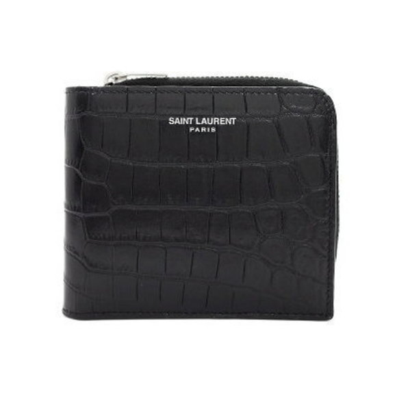SAINT LAURENT PARIS East West Zip Wallet Bifold - Picture 1 of 5